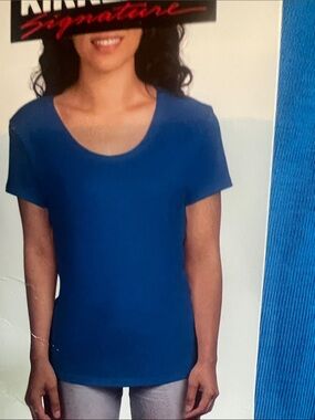 Kirkland Signature Scoop Neck Short Sleeve Tee - Blue